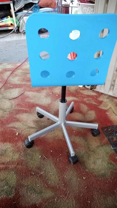 Childrens Blue IKEA Computer Swivel Chair - Thumbnail 4