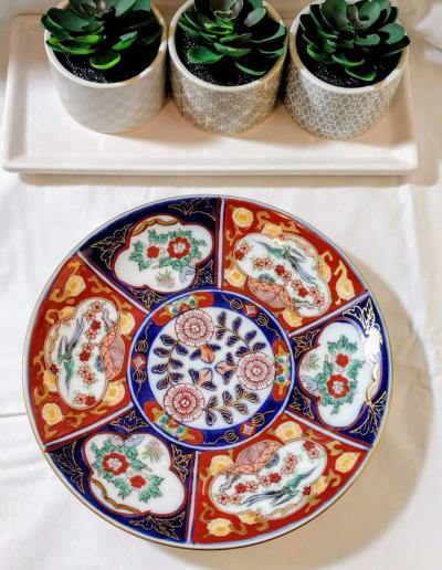 Vintage Toyo Japanese Bowl  Japanese Porcelain Plate  Kitch - Thumbnail 2