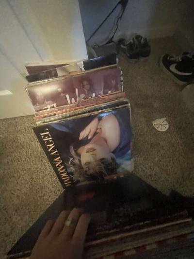 blue tooth record player with power cord - Thumbnail 4