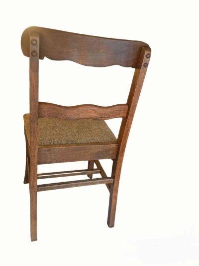 Vintage Ladderback Walnut Dining Chair - Thumbnail 2
