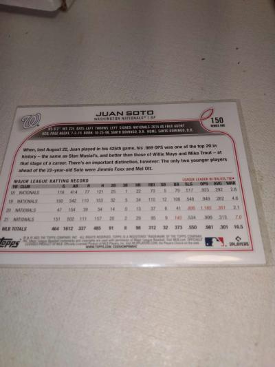 2022 Topps juan soto - Thumbnail 3