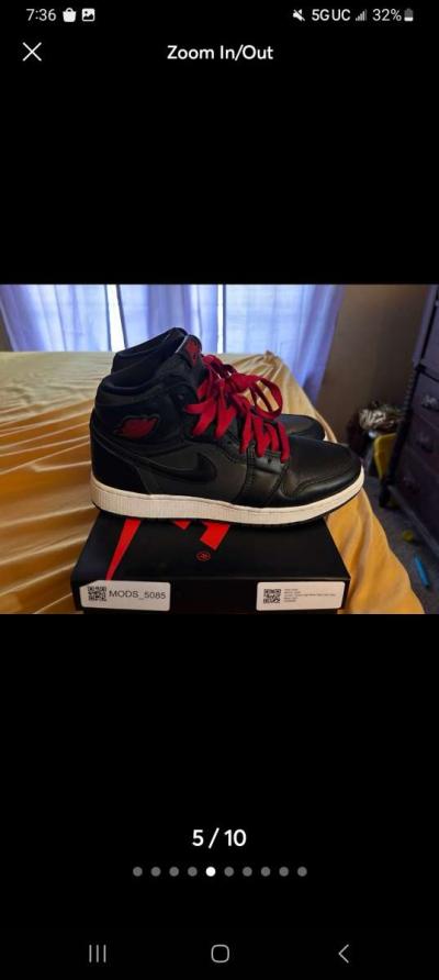 Jordan 1 retro high satin black gym red black - Thumbnail 2