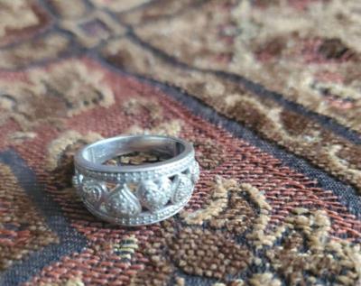 Sterling Silver And White Diamond Ring - Thumbnail 4