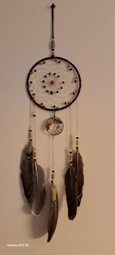 Handmade ans wire wrapped dream catcher - Thumbnail 2