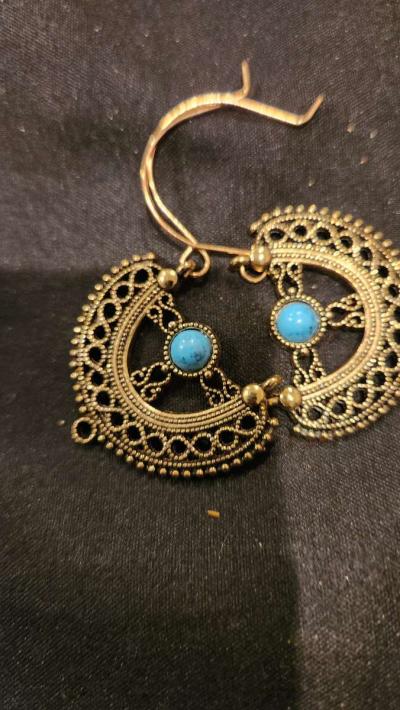 Jade Native American Earings - Thumbnail 3