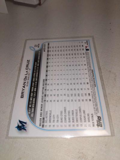2022 Topps Brian de la Cruz rookie card - Thumbnail 2