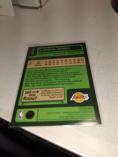 2020 2021 card number 629 classic LeBron James - Thumbnail 3