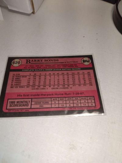 1989 Topps Barry bonds - Thumbnail 2