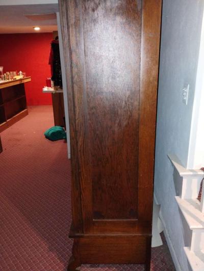 solid tiger oak display cabinet - Thumbnail 4