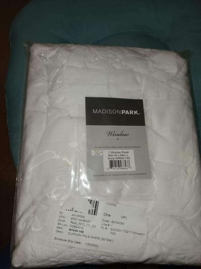 15  White  Madison Park Window  Panel 50in W x 84in L New