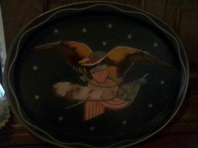 vintage Stars and stripes eagle platter