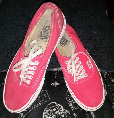 Vans Authentic off the wall carmine rose canvas shoes