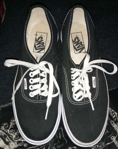 Navy and white off the wall Unisex Vans - Thumbnail 5