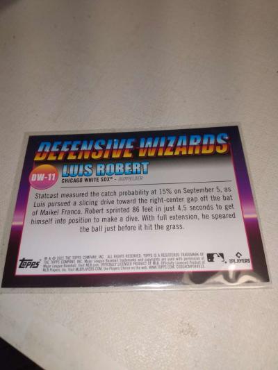 2021 Topps Big League Luis Robert defensive wizard - Thumbnail 3