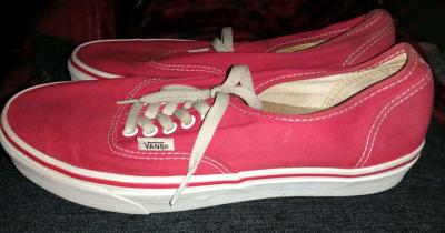 Vans Authentic off the wall carmine rose canvas shoes - Thumbnail 4