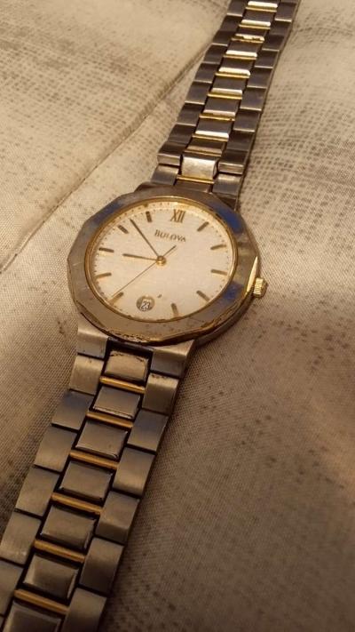 Womens Bulova Quartz 2 Tone Watch Silver and Gold - Thumbnail 3
