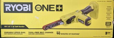 BRAND NEW Ryobi Two 4ah Batteries W Charger and Belt Sander - Thumbnail 6