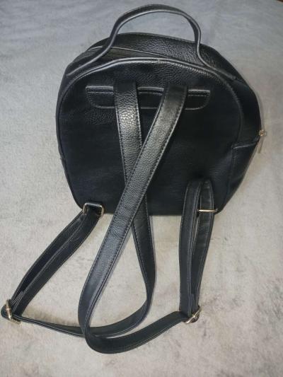 BlackBrown Bear Babe Design Leather Backpack - Thumbnail 2