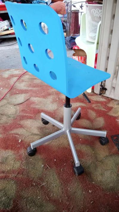 Childrens Blue IKEA Computer Swivel Chair - Thumbnail 5