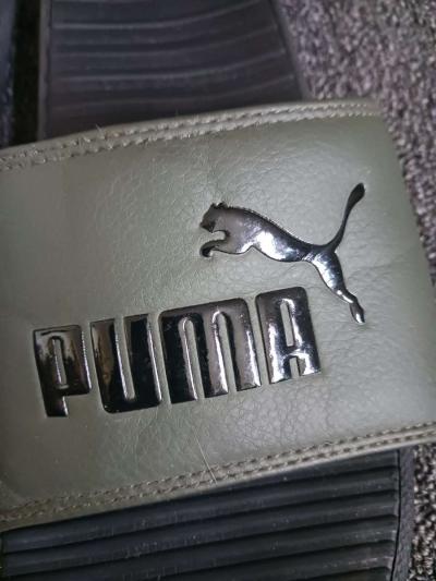 Forest Green and Black Puma Slides - Thumbnail 2