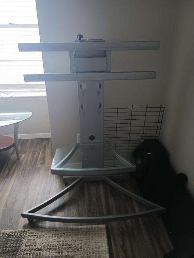 glass tv stand