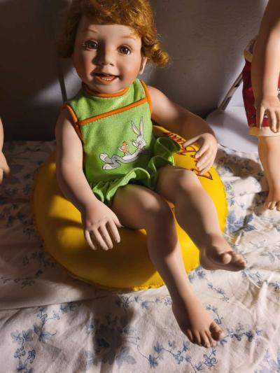 antique sitting girl doll