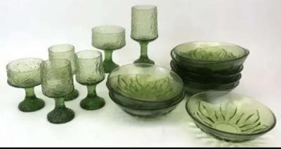 vintage Lenox glassware and emerald bowls - Houston, Texas