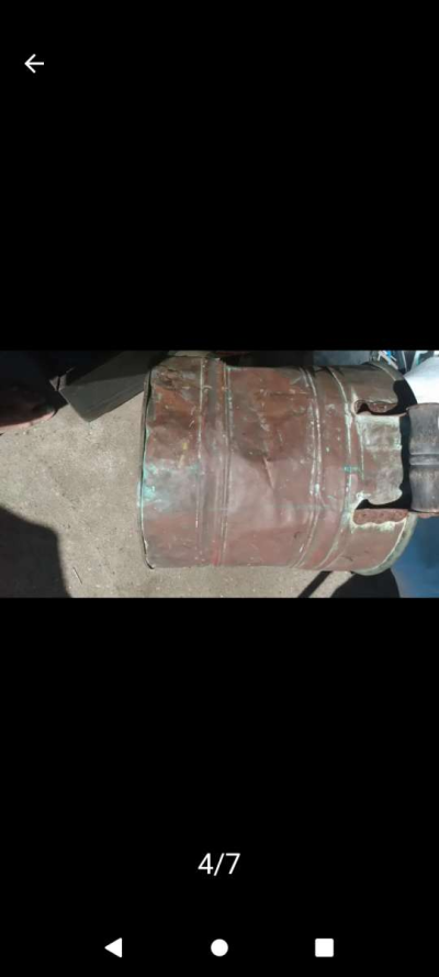 primitive antique copper boiler wash basin - Thumbnail 2