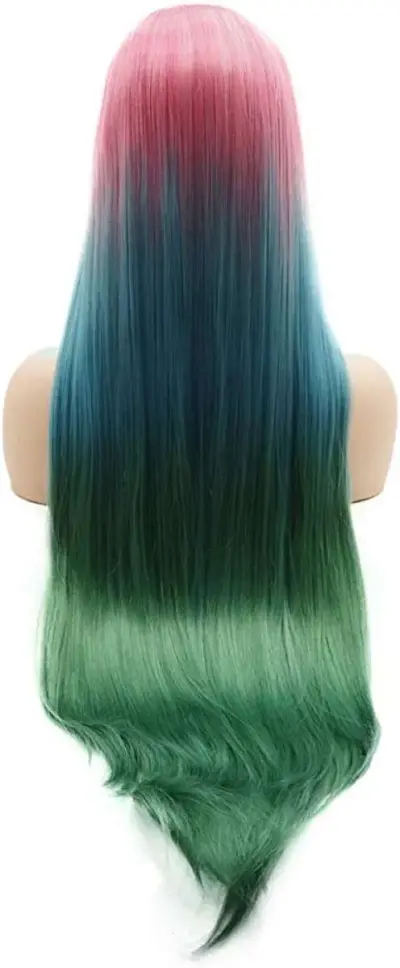 Rainbow Straight Lace Front Wig - Thumbnail 4