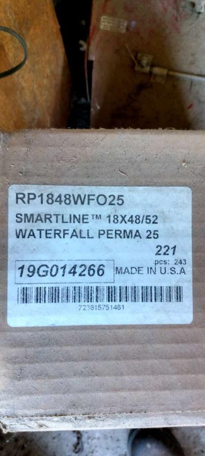 52 x 18   25 ga pool line new still in box it over lap