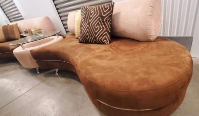 2 long curved sofas with matching table - Thumbnail 2