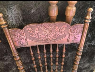 vintage Amish press back high chairs with cane seats 2 - Thumbnail 3