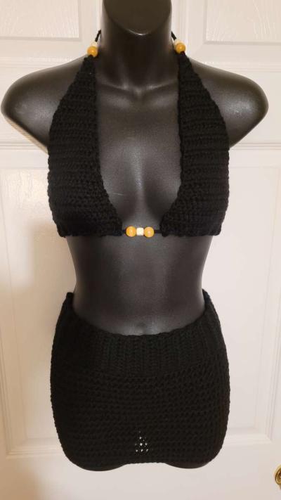 Crochet Halter Tops and Bucket Hats Will ship as well - Thumbnail 2