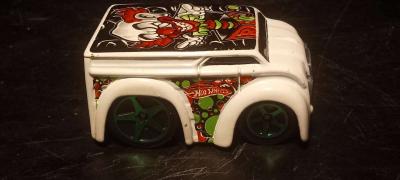Hot wheels crazed clown white van with green rims diecast ty - Thumbnail 2