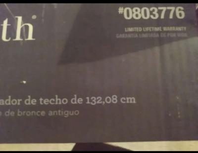 beautiful brand new in box Allen Roth 52 bronze ceiling fan - Thumbnail 4