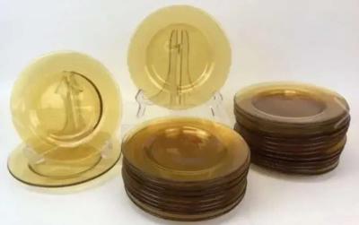 mid century amber plates price for all - Houston, Texas