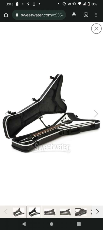 Jackson flying V hardshell guitar case paid 300 new BESTOFFE - Thumbnail 4
