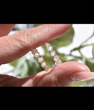 clear quarts ring with braided wire - Thumbnail 2