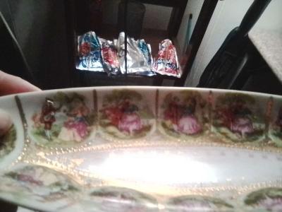 Royal stamped porcelain dish inlaid with Gold - Thumbnail 5