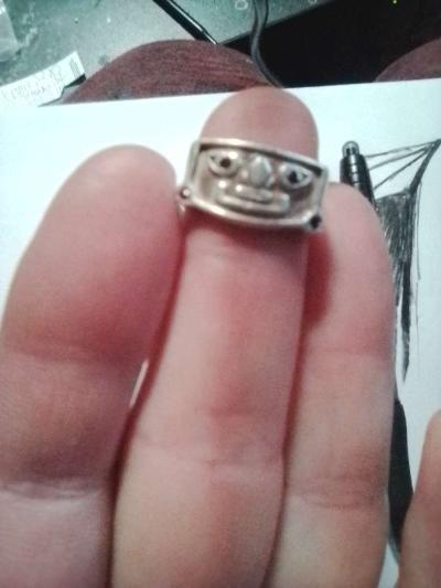 antique 1 platinum diamonds and 1 silver ruby rings - Thumbnail 5