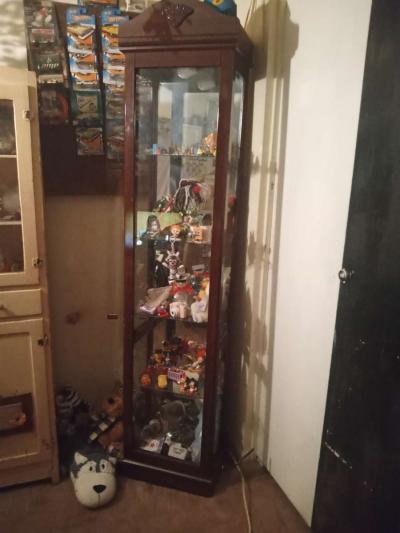 a curio cabinet