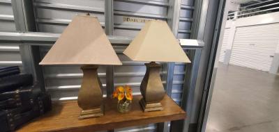 2 Goldtone lamps - Thumbnail 3