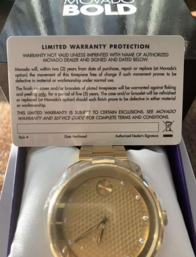 NEW RARE Gold Movado Honeycomb Diamond Watch - Thumbnail 2