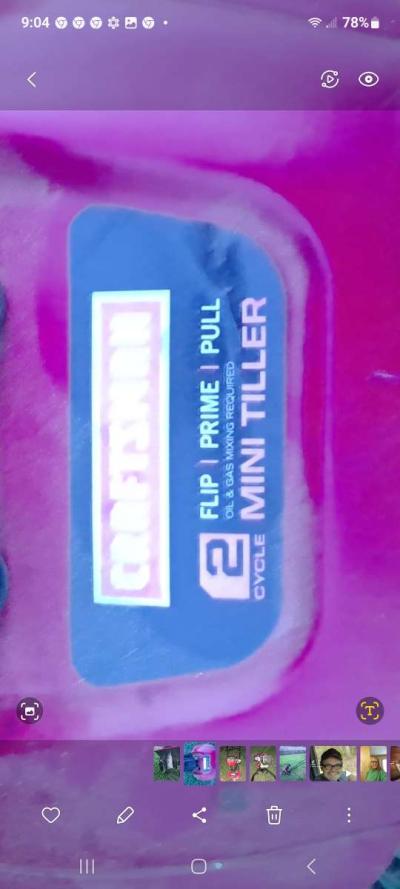 craftman 2 cycle mini tiller