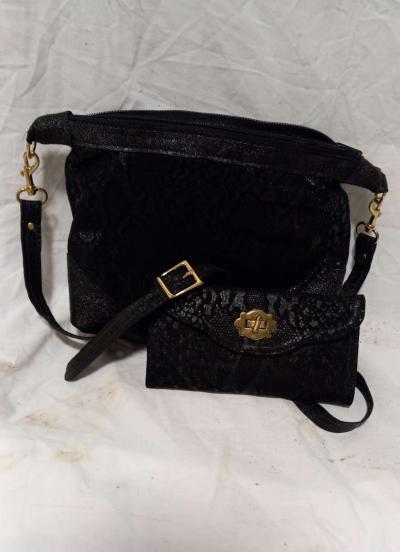 Genuine leather purse and matching wallet set - Thumbnail 2