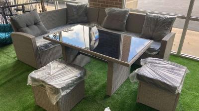 Patio sectional with gray cushions  we have delivery today 4 - Thumbnail 3