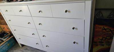 double size bed 2 nightstands dresser mirror - Thumbnail 4