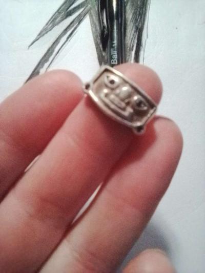 antique 1 platinum diamonds and 1 silver ruby rings - Thumbnail 4