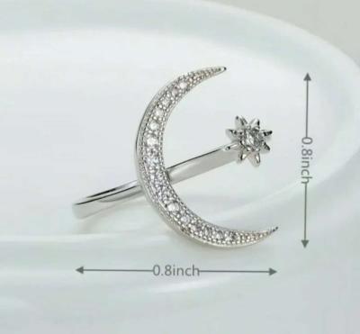 Star And Moon Minimalist Ring - Thumbnail 2