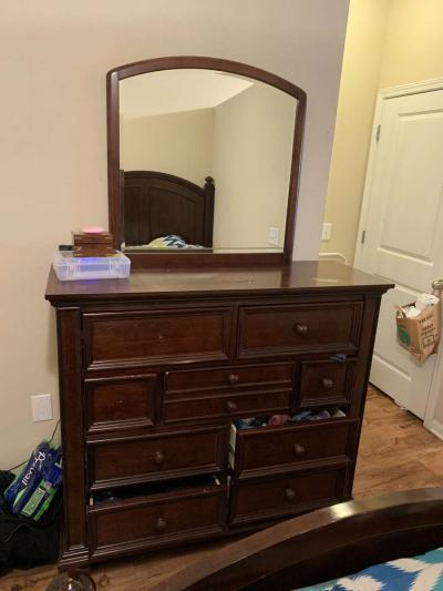 a couch a bed a dresser and a tv stand and a side table - Thumbnail 4